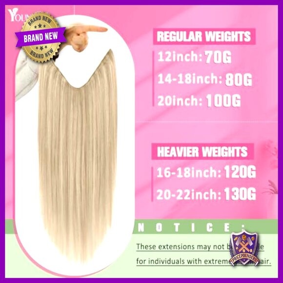 18 Inch Real Human Hair Extensions Large Weight Wire Clip Ins main image 6